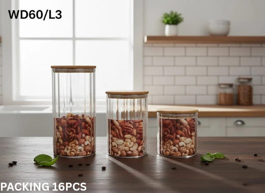 Fancy Glass Jar Set – A Perfect Blend of Elegance & Practical Storage