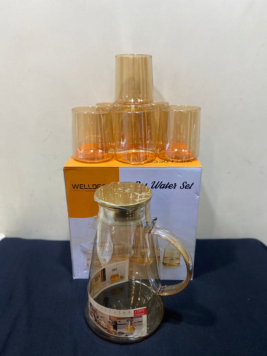 Fancy Glass & Jug Set – Elegant Serving for Every Occasion